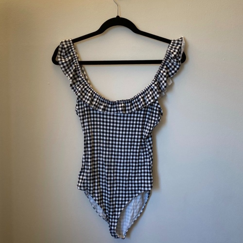 Gingham Ruffle Bodysuit
